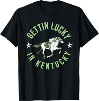 Funny Derby Vintage Getting Lucky In Kentucky Horse Racing T-Shirt