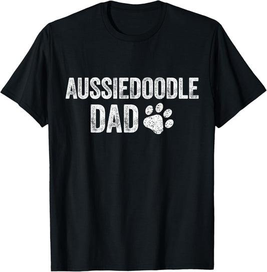 Retro Aussiedoodle Dad Papa Father's Day Aussie Doodle Lover T-Shirt