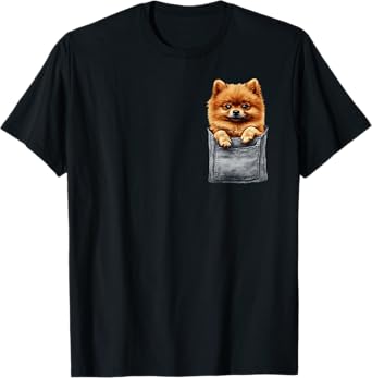 Pomeranian in Pocket Cute Dog Lover Owner T-Shirt