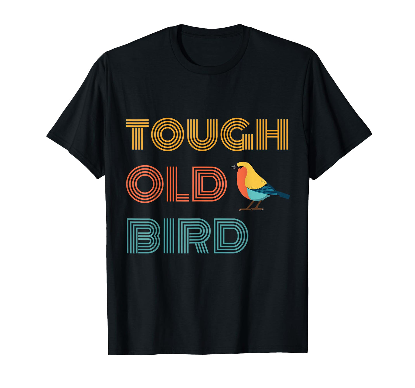 Vintage Tough Old Bird with Retro Style Finch T-Shirt