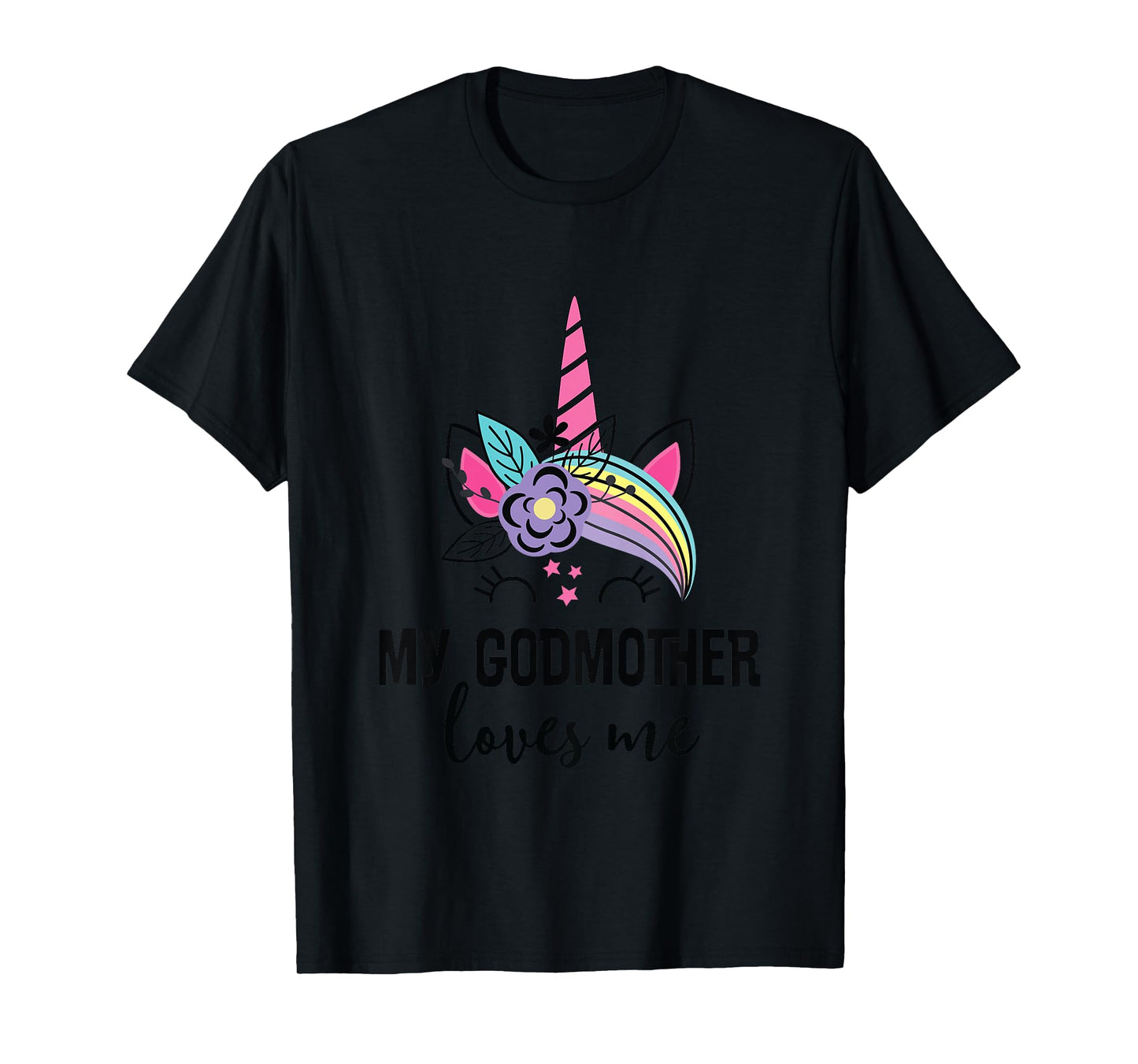 Kids My Godmother Loves Me Goddaughter Unicorn T-Shirt