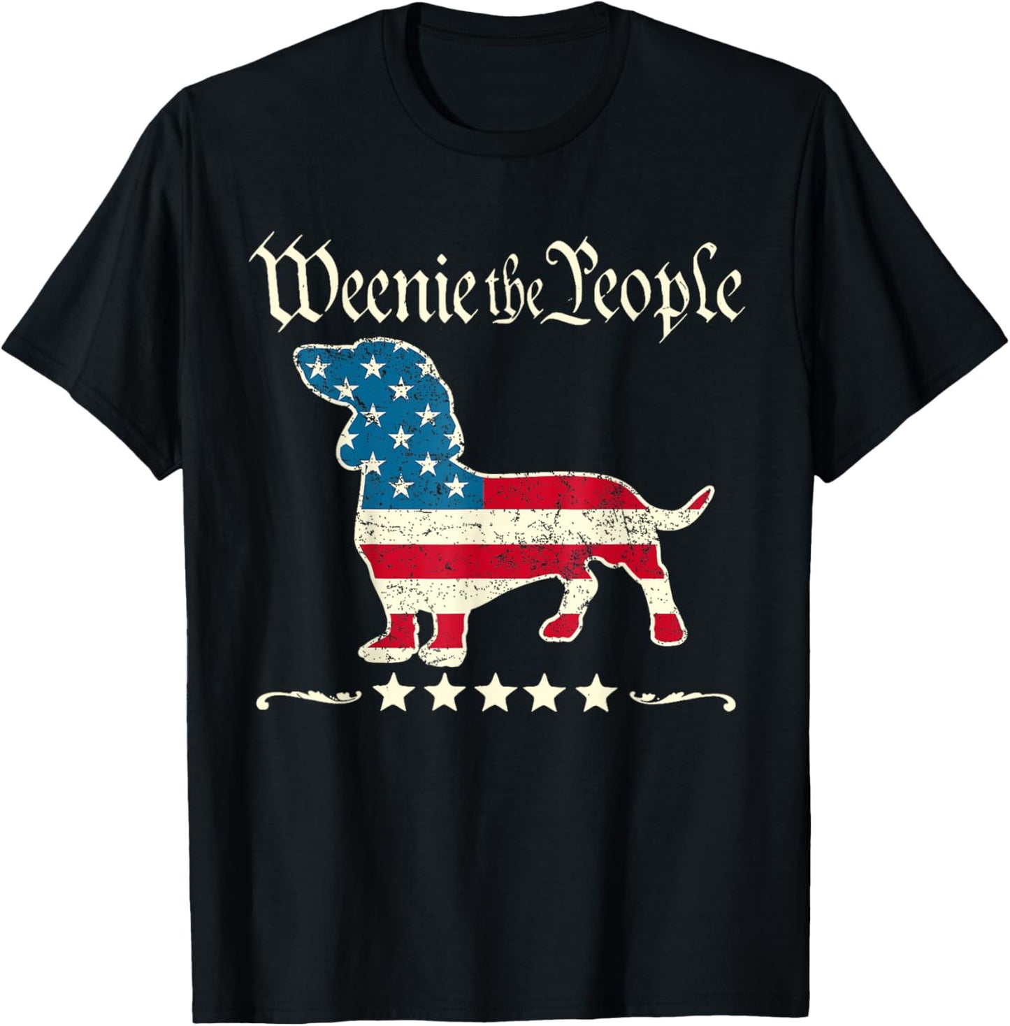 Weenie the People Dachshund 4th of July T-shirt