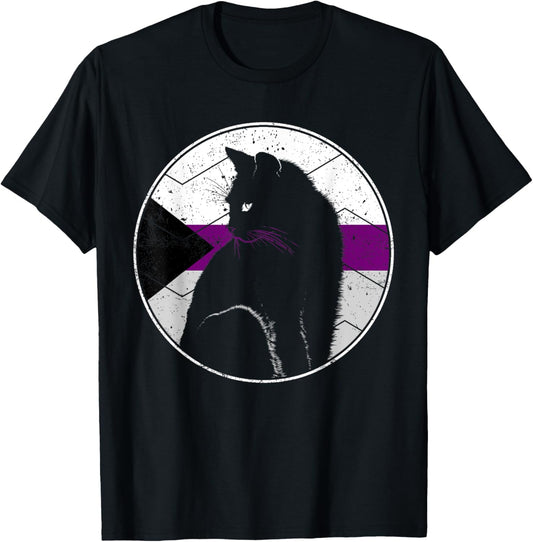 LGBT Cat Demisexual Pride Flag Cute Kitten T-Shirt