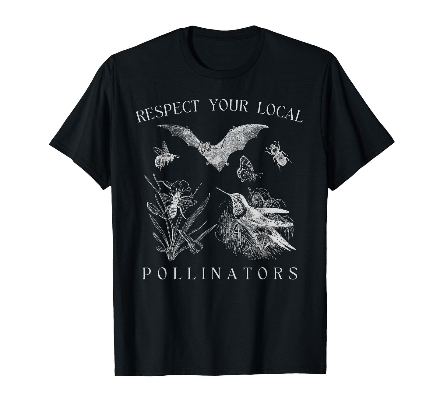 Respect Your Local Pollinators | Vintage Bug Pollinator T-Shirt