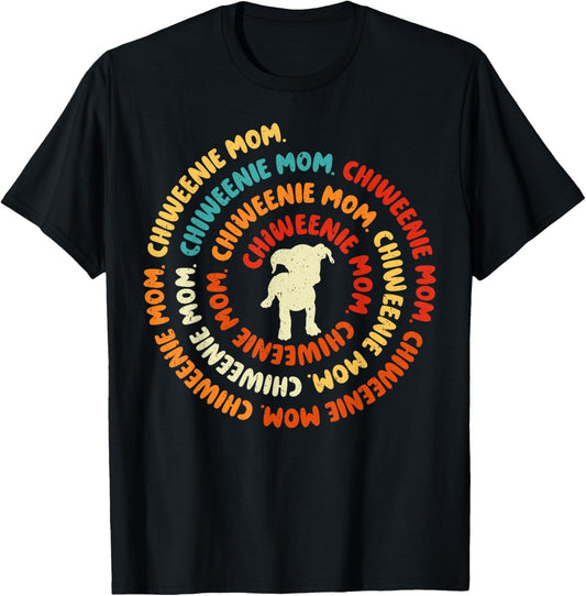 Funny Vintage Cute Chiweenie Mom Design Chiweenie Dog Mom T-Shirt