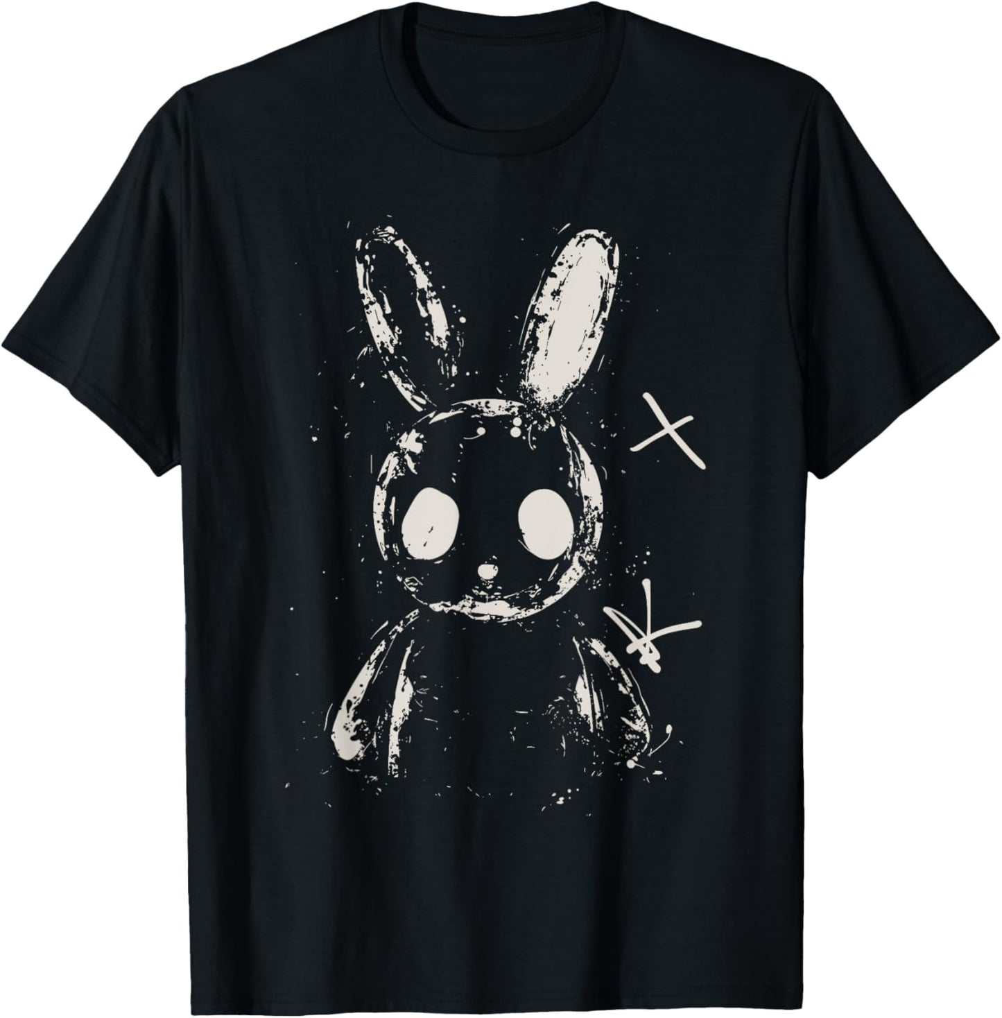 Creepy Cute Bunny Rabbit Alt Goth Grunge Horror Aesthetic T-Shirt, Small