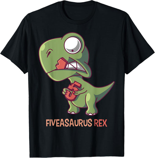 Fiveasaurus Rex I 5th Birthday Five Fifth Bday T-Shirt