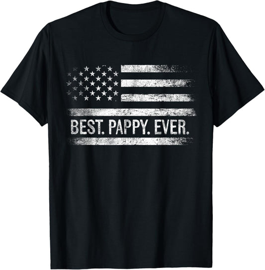 Best Pappy Ever American Flag Gifts Pappy Father's Day T-Shirt