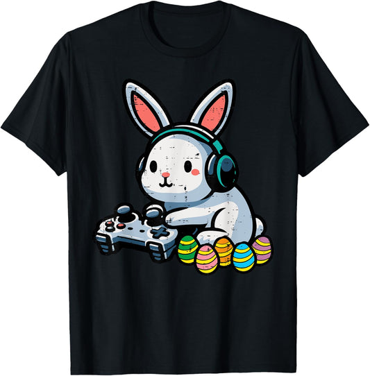 Easter Gamer Bunny Rabbit Video Game Men Boys Kids Youth T-Shirt
