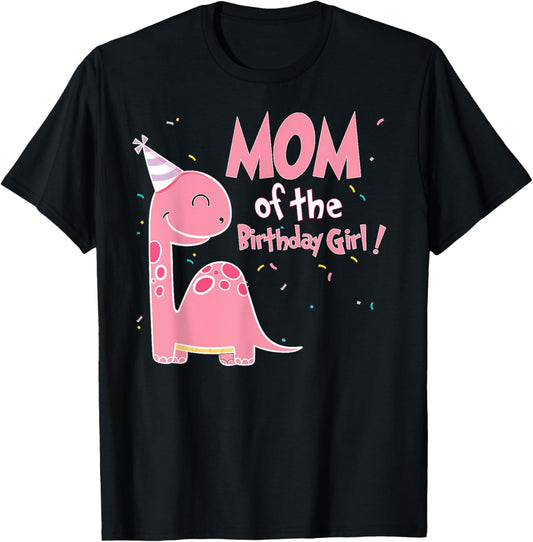 Mom Dinosaur Family Matching Dinosaur Birthday Girl Party T-Shirt