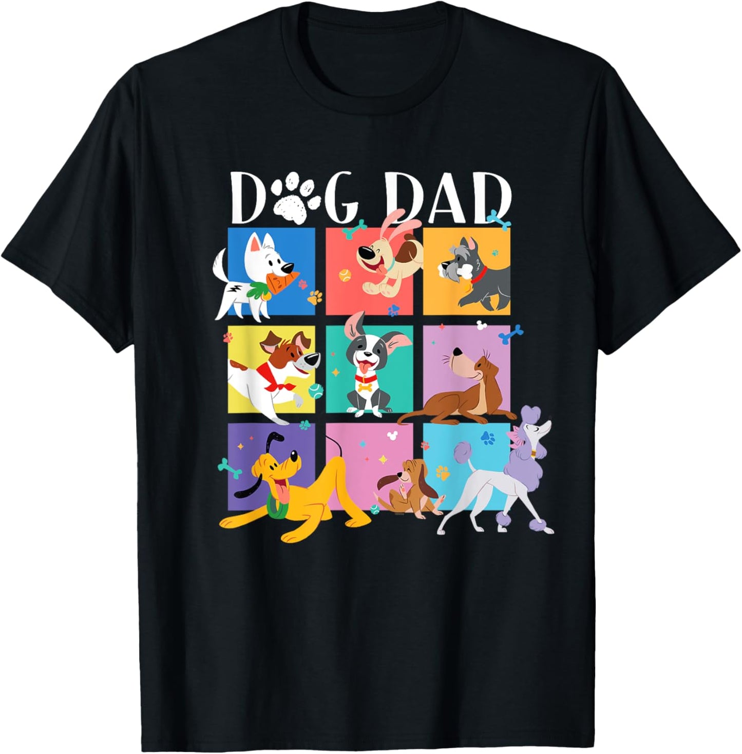 Disney "Dog Dad" Pet Parent Animated Disney Dogs T-Shirt