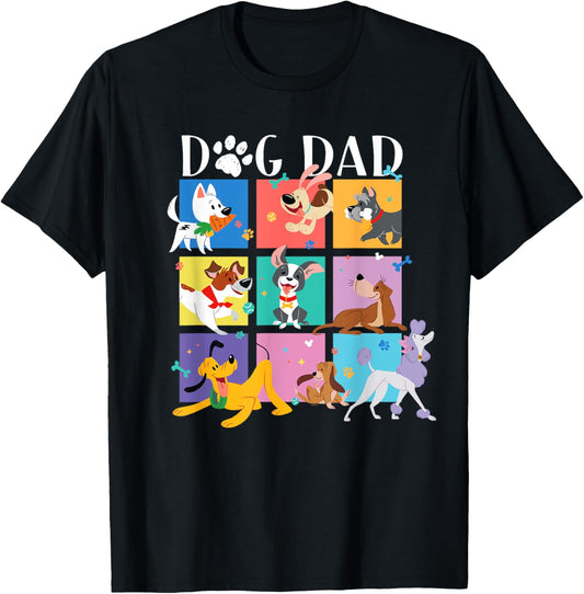 Disney "Dog Dad" Pet Parent Animated Disney Dogs T-Shirt