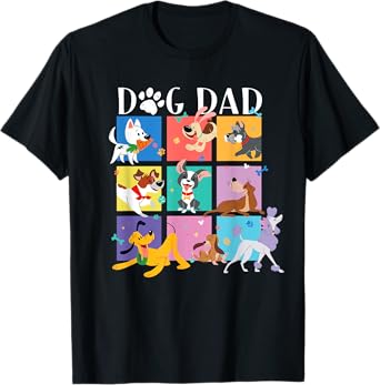 Disney "Dog Dad" Pet Parent Animated Disney Dogs T-Shirt