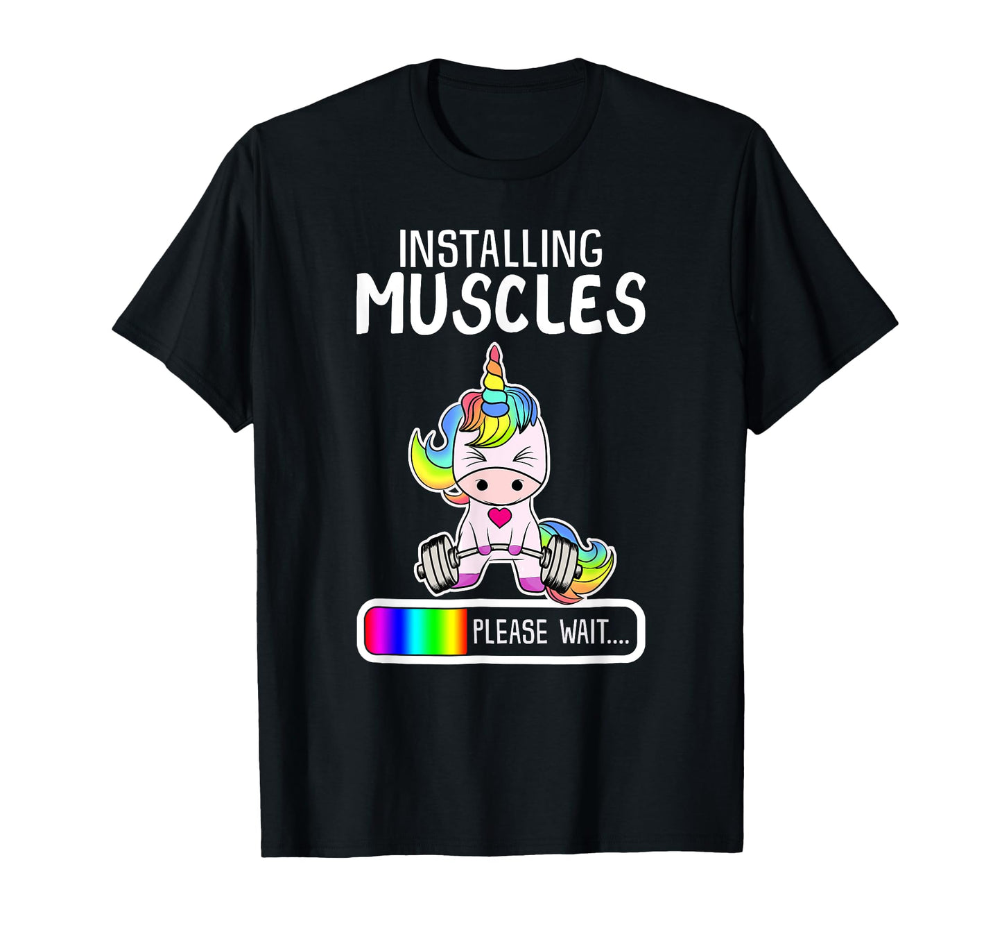 Installing Muscles Unicorn Weightlifting Gift T-Shirt