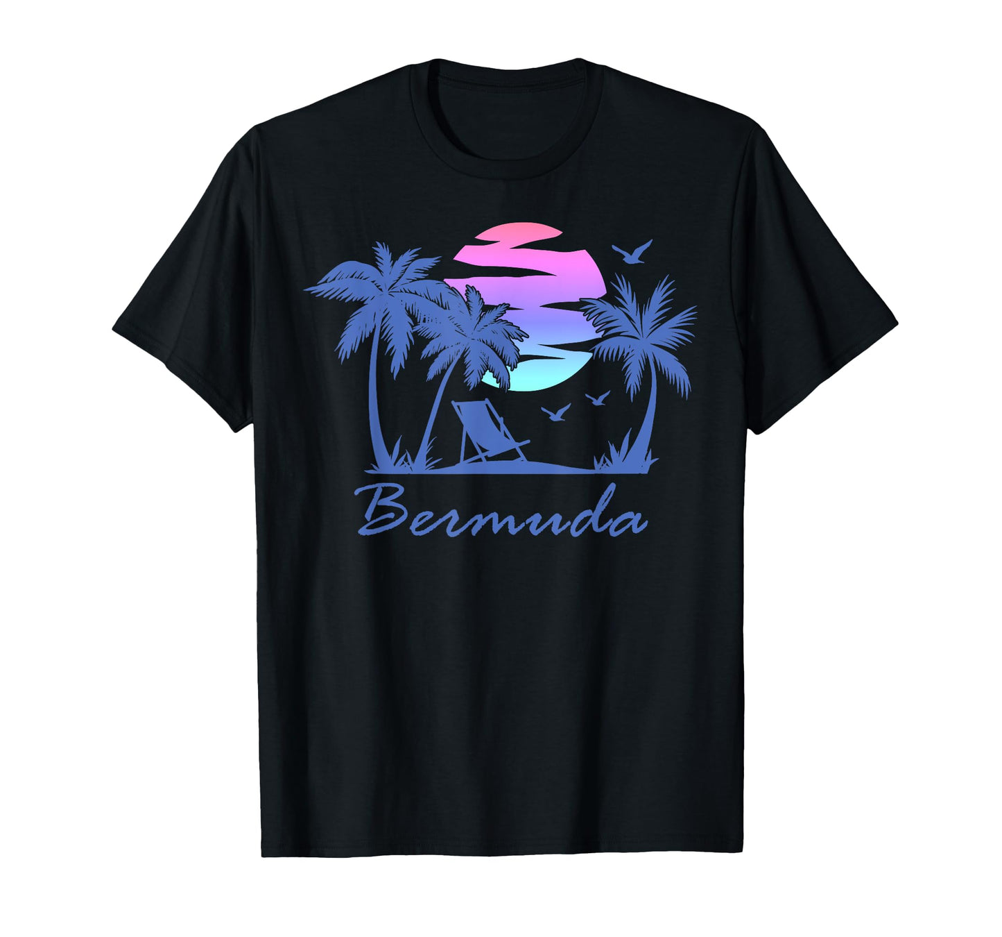 BERMUDA Beach Vacation Trip Retro Vintage Sunset Graphic Men Women Kids T-Shirt