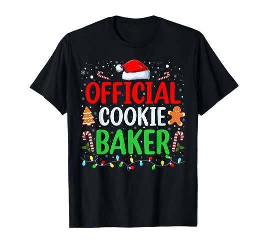 Official Cookie Baker Funny Christmas Xmas Couples Matching T-Shirt