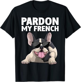 French Bulldog Art For Men Women Frenchie French Bulldog T-Shirt