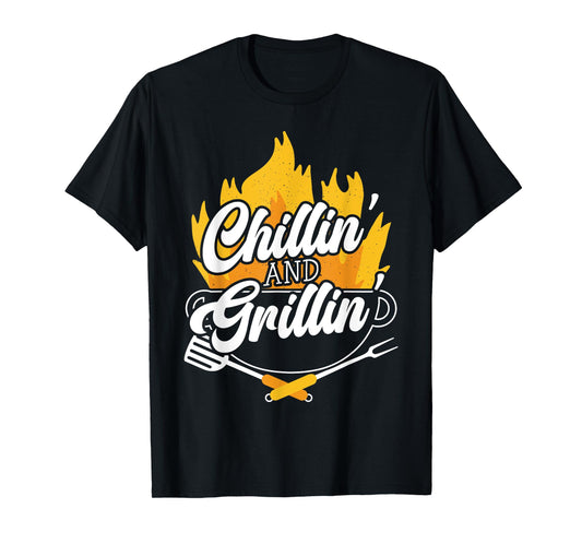Chillin' And Grillin' BBQ Grillmaster Barbecue T-Shirt