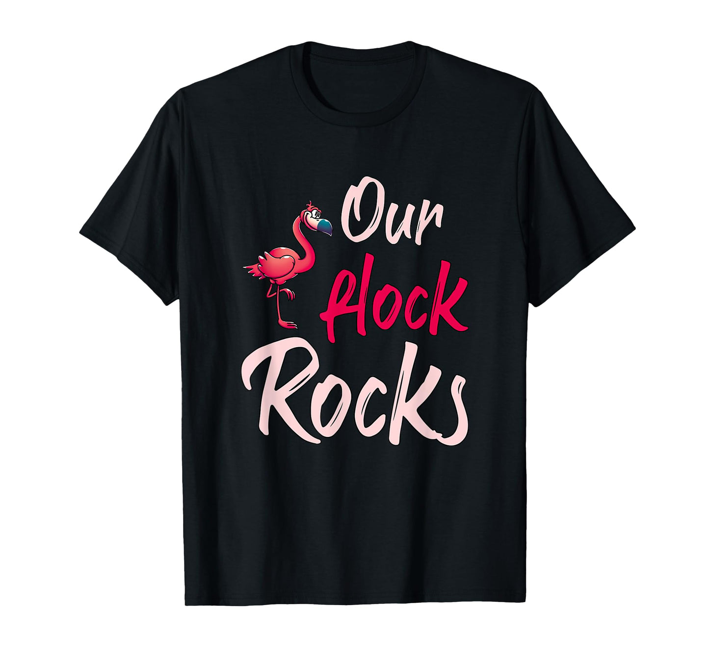 Our Flock Rocks Flamingo T-Shirt