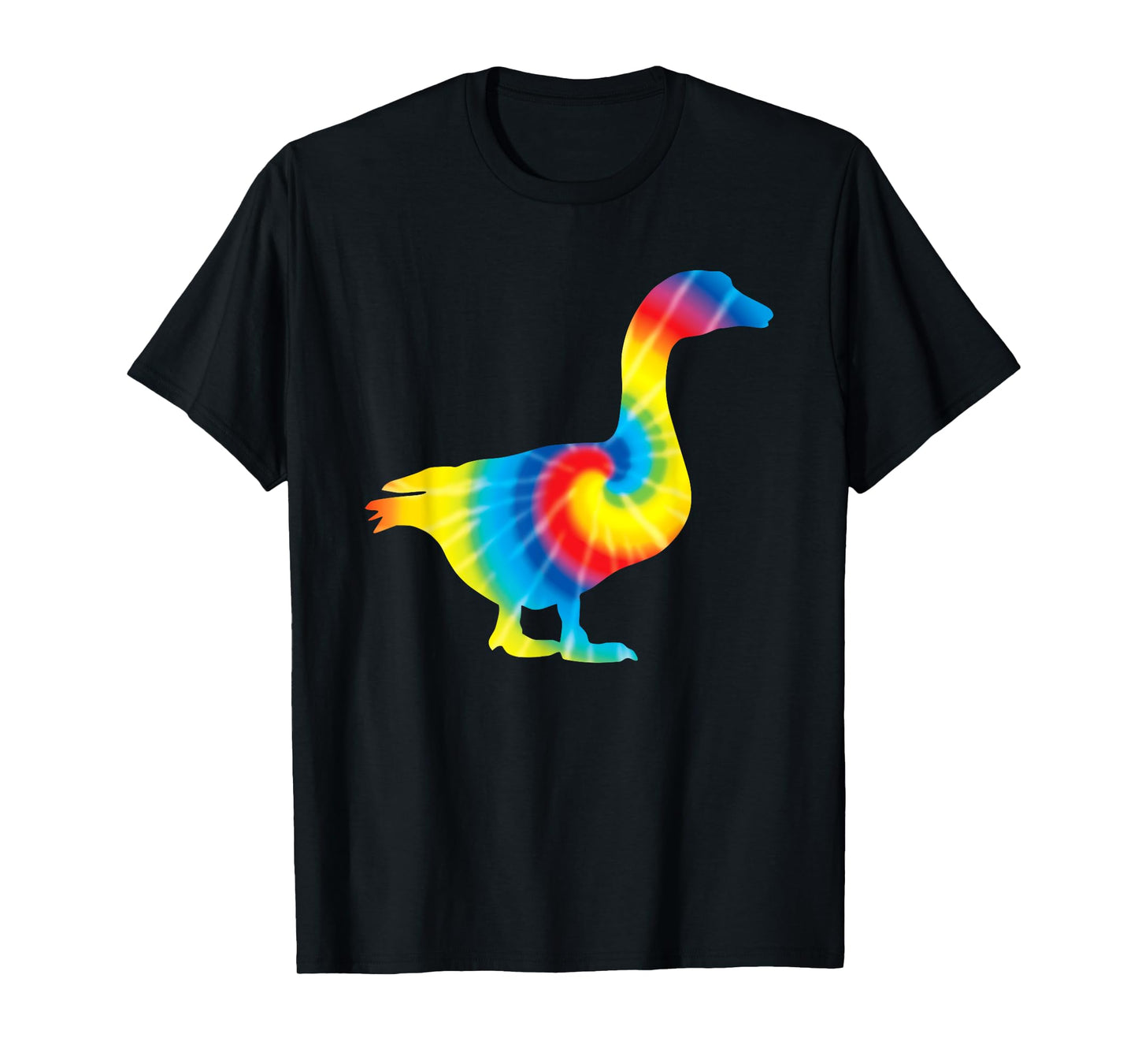 Tie Dye Goose Rainbow Print Waterfowl Hippie Peace Gift T-Shirt