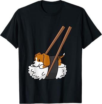 Beagle Nigiri Sushi T-Shirt Funny Dog Shirt