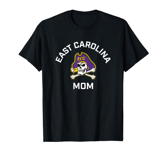 East Carolina University ECU Pirates Arched Mom T-Shirt