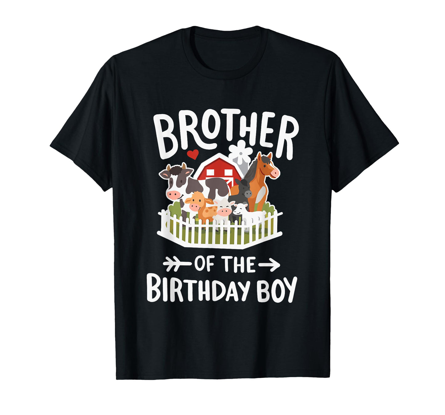 Brother Of The Birthday Boy Farm Animal Bday Family Matching T-Shirt