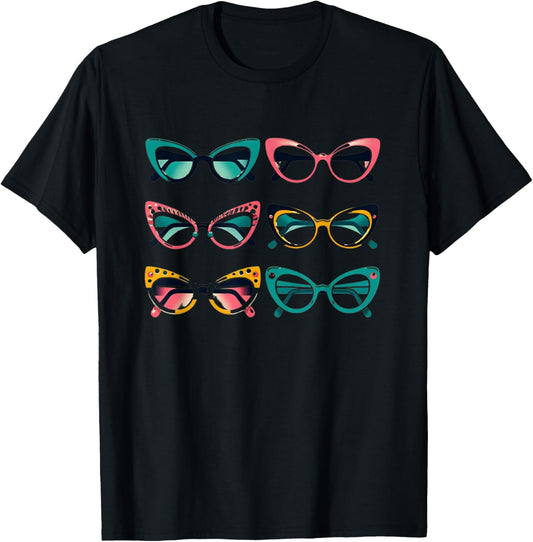 Retro Eyeglasses Design, Vintage Eyeglass Frames Art T-Shirt