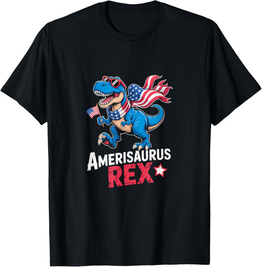 Amerisaurus Rex – Patriotic Dinosaur Humor USA T-Shirt