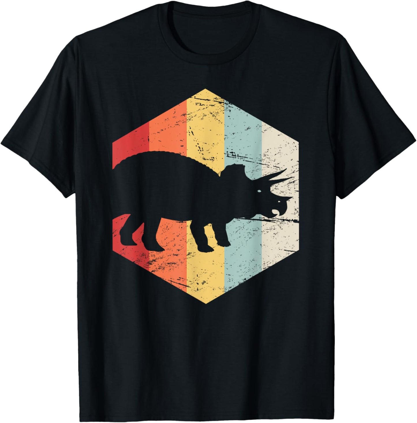 Retro Triceratops Dinosaur T-Shirt T-Shirt