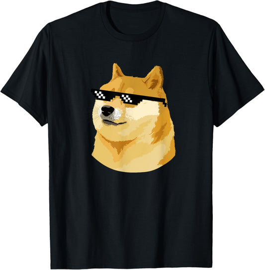Pixelated Sunglasses Doge T-Shirt