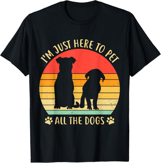 Life Goal Pet All The Dogs Funny Dog Lover T-Shirt
