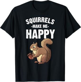 Funny Squirrel Designs For Men Women Kids Chipmunk Lovers T-Shirt