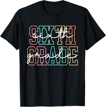 Sixth Grade Squad 6th Grade Team Retro First Day of School T-Shirt