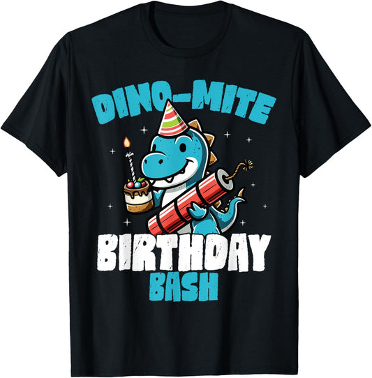 Dino-Mite Birthday Bash Cute Party Dinosaur T-Shirt