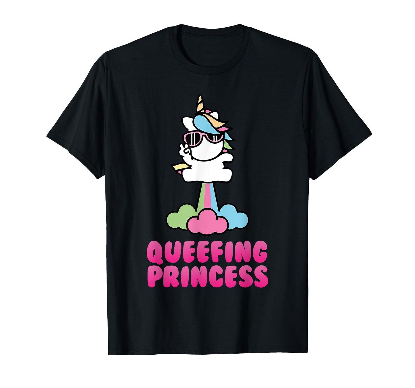 Cute Unicorn Queefing Princess Embarrassing Adult Humor T-Shirt