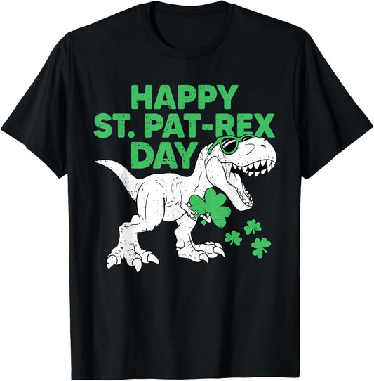 Happy St Pat Rex Day Shirt St Patricks Dinosaur Toddler Boys T-Shirt