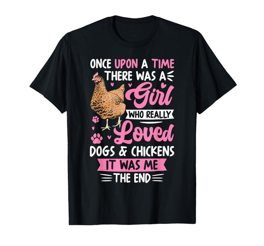 Women Chicken Shirt For Girls Chicken Dog Lover Farmer Kids T-Shirt