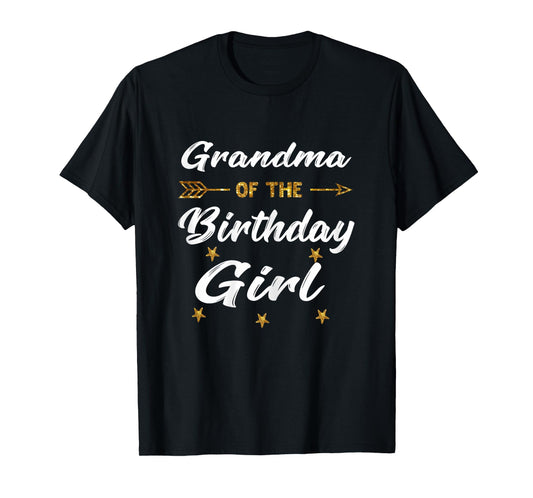 Grandma Of The Birthday Girl Princess Gift Matching Birthday T-Shirt