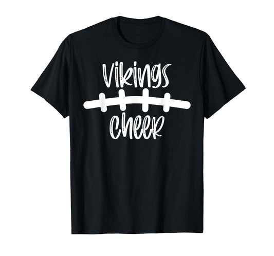Vikings Cheer School Spirit Football Team Mascot Game Night T-Shirt