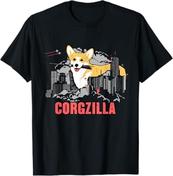 Corgzilla Funny Dog Corgi Lover T-shirt Men Women Girls Kids T-Shirt