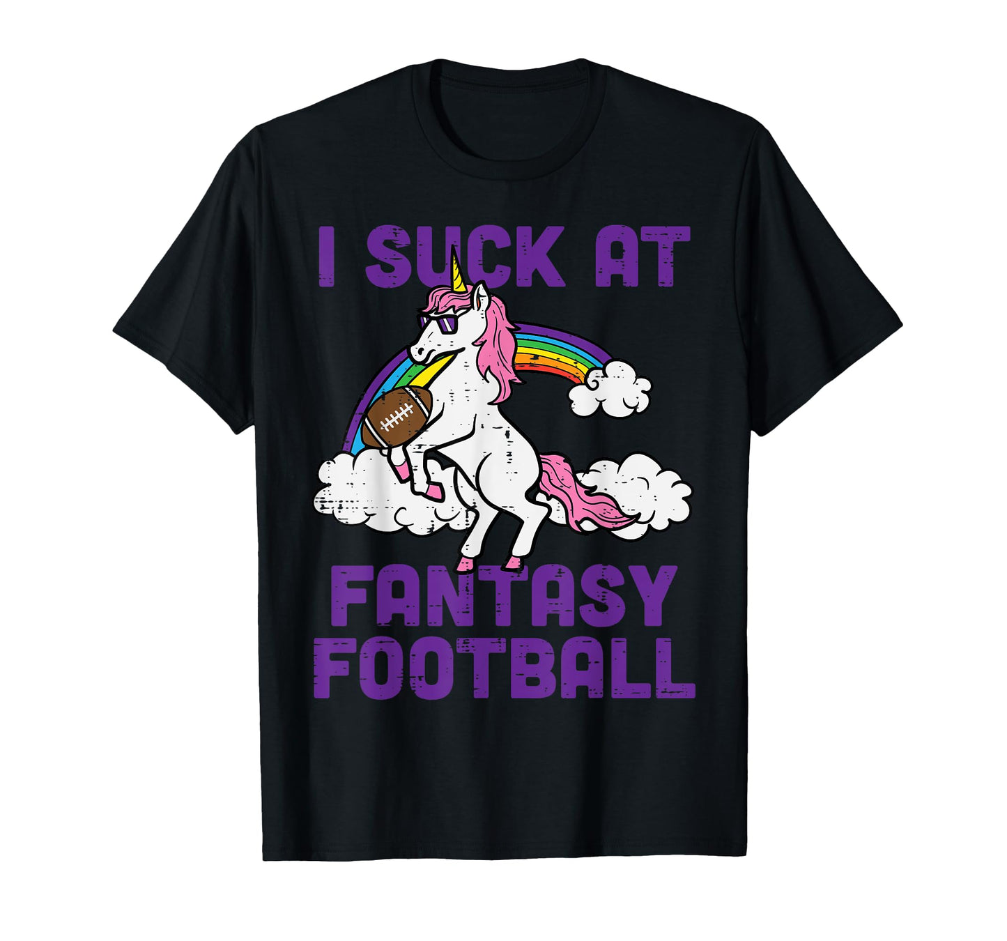 Unicorn I Suck At Fantasy Football Funny FFL Loser Women T-Shirt
