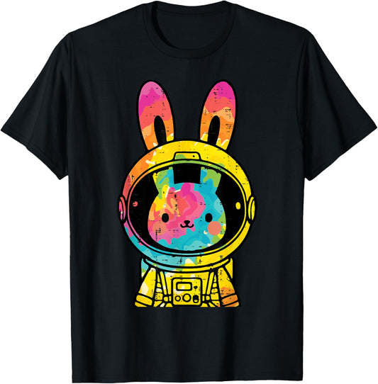 Easter Bunny Astronaut Space Rabbit Boys Girls Kids Youth T-Shirt