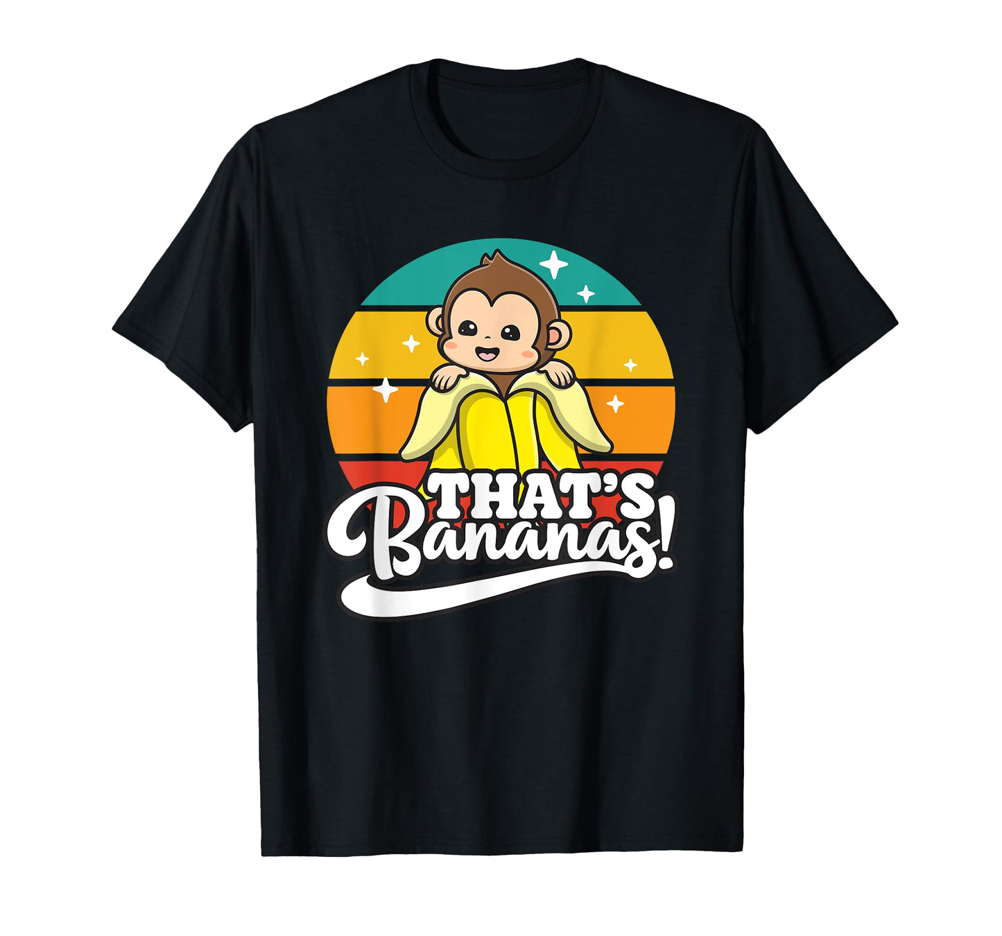 Cute Kawaii Monkey, Funny That’s Bananas T-Shirt