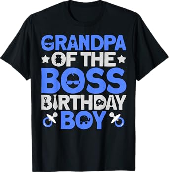 Grandpa Of The Boss Birthday Party Outfit Like A Boss T-Shirt