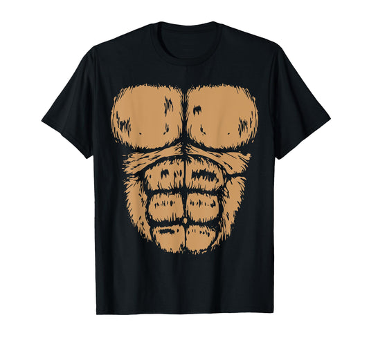 Gorilla Monkey Belly Chest Costume DIY Halloween T-Shirt