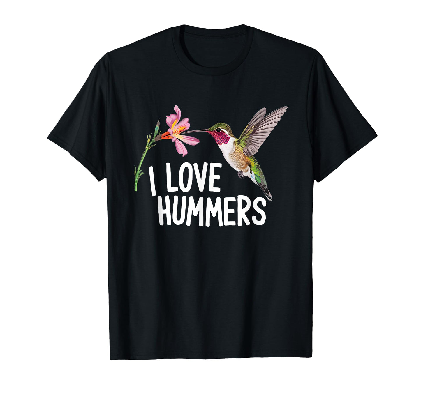 Cool I Love Hummers bird cute Colibri Flower Tropical Summer T-Shirt for Men Women Kids