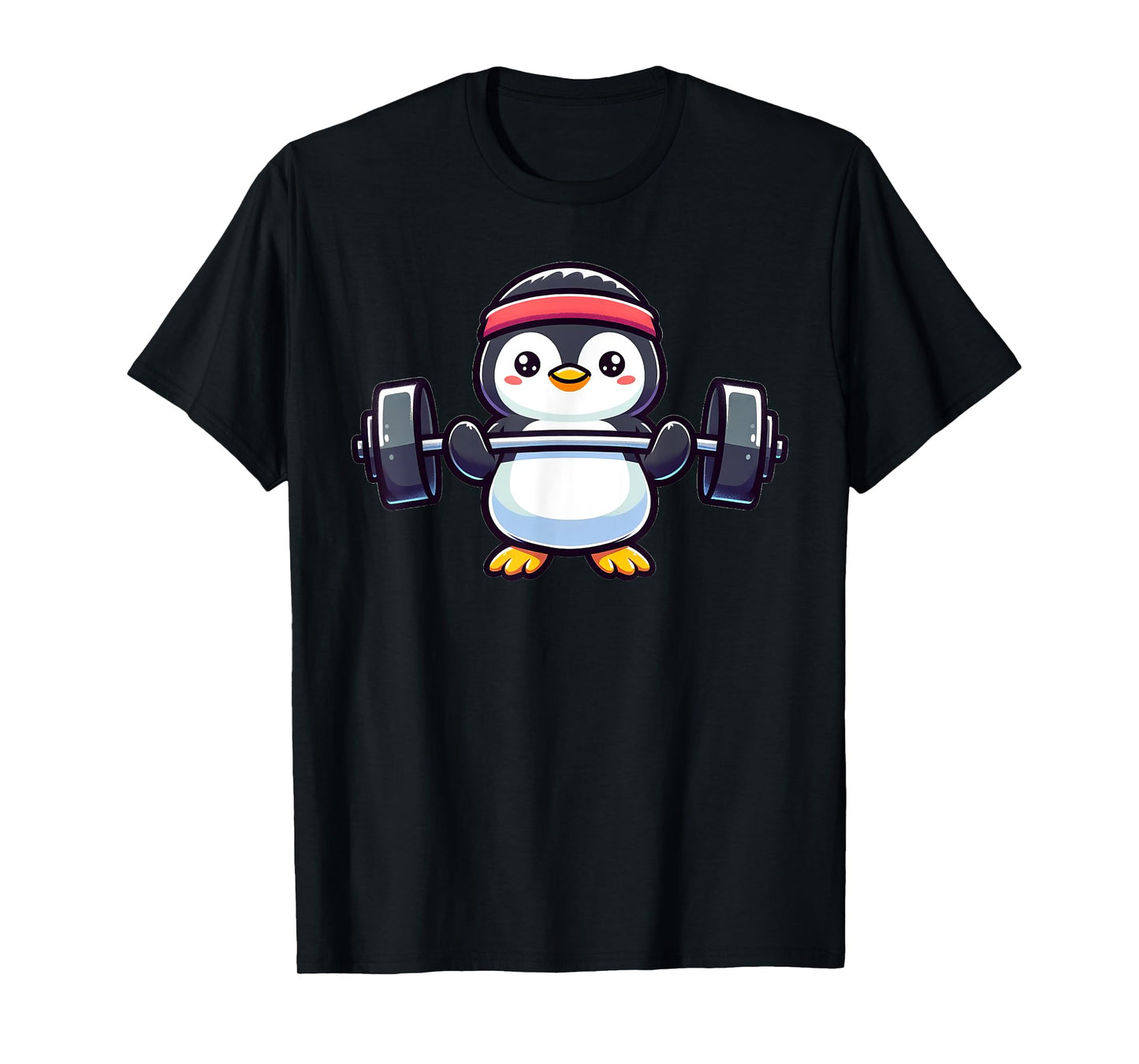Penguin Powerlifting Weightlifting Gym Workout T-Shirt