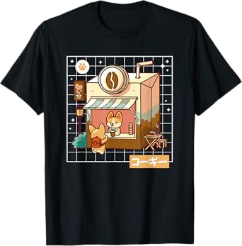 Corgi Dog Lover Kawaii Pembroke Welsh Cute Japanese Anime T-Shirt for Men Women Girls Kids