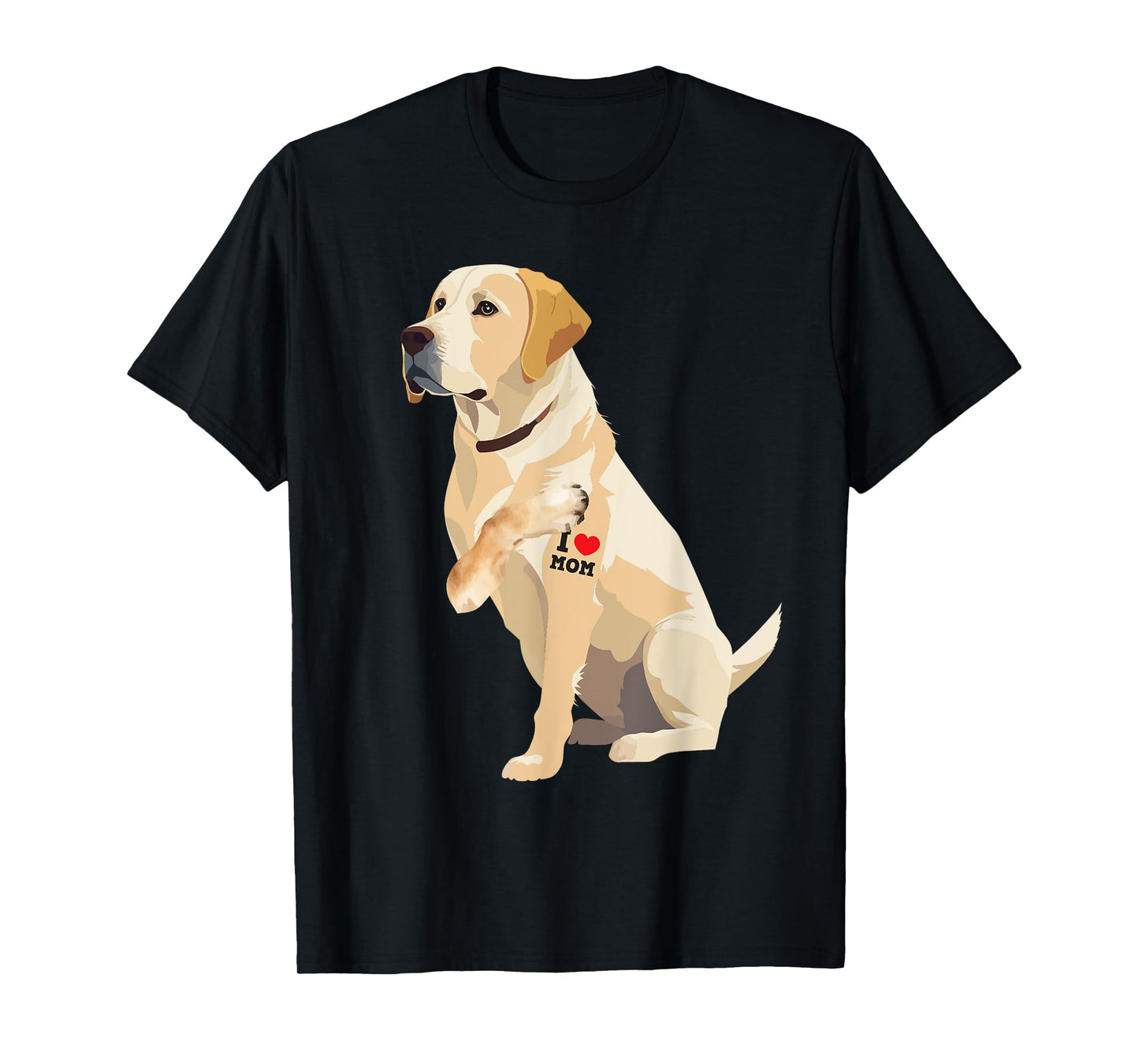 I Love Mom - Tattooed Labrador Dog Owner Animal Pet Trainer T-Shirt for Men Women Girls Kids